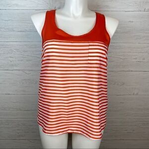 Nordstrom Pleione Striped Chiffon Tank Top